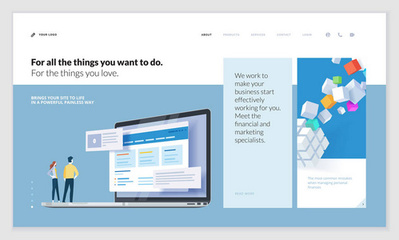 創意網站模板設計。網站和移動網站開發網頁設計的矢量插圖概念。易于編輯和自定義